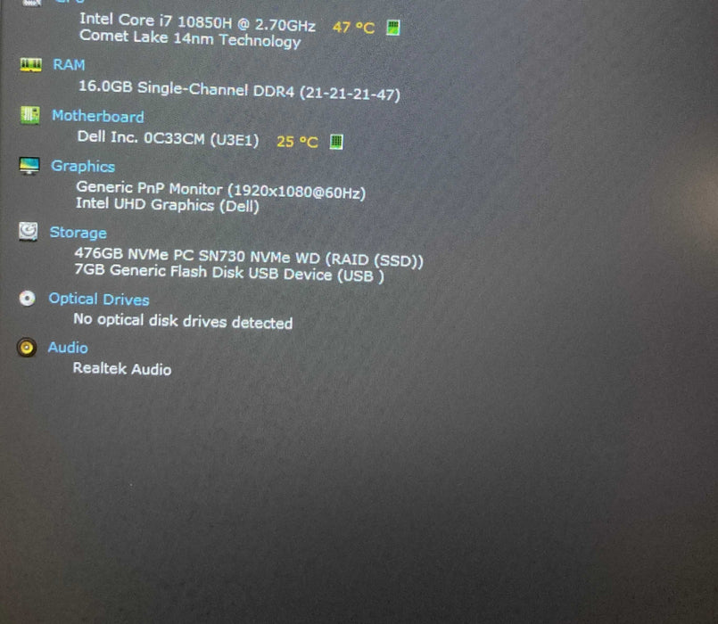 Dell Latitude 5511 Core i7-10850H@2.7GHz 16GB RAM 512GB SSD READ!  Lap200