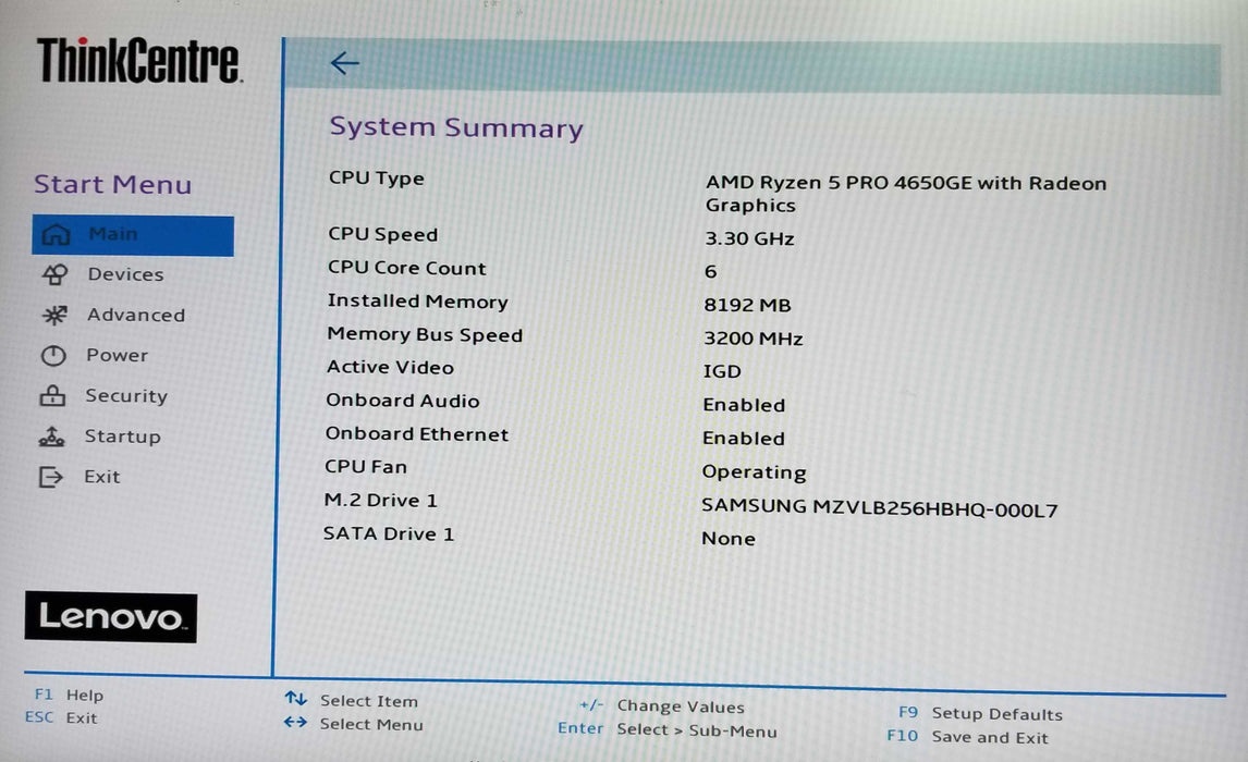 Lenovo ThinkCentre M75q Gen2 Ryzen 5 Pro 4650GE CPU 8GB RAM - 256GB w/ AC