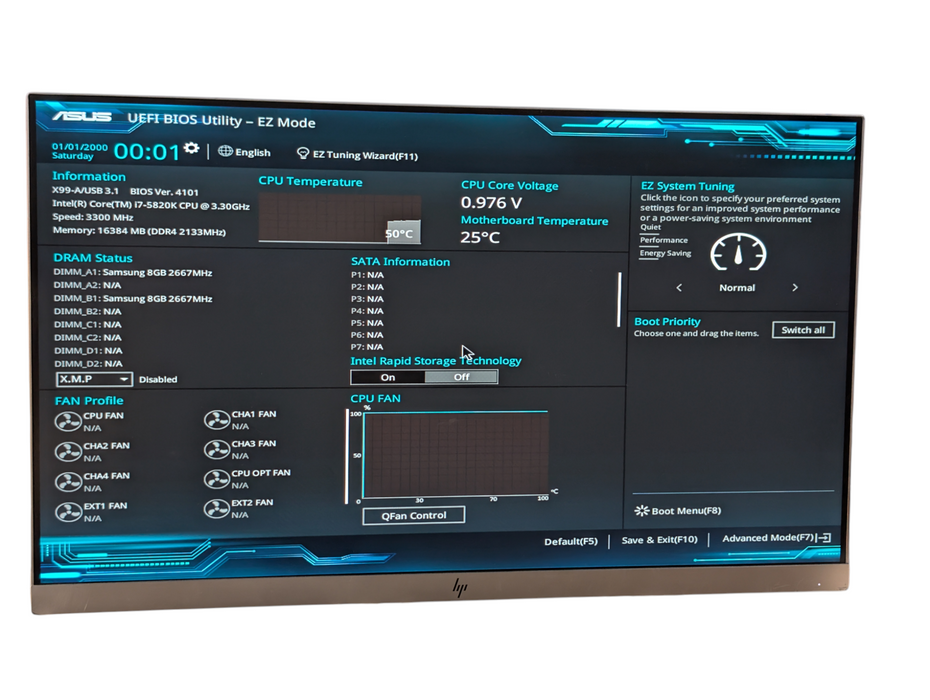 ASUS X99-A/USB 3.1 Intel Core i7-5820K 16GB RAM Motherboard Combo  -