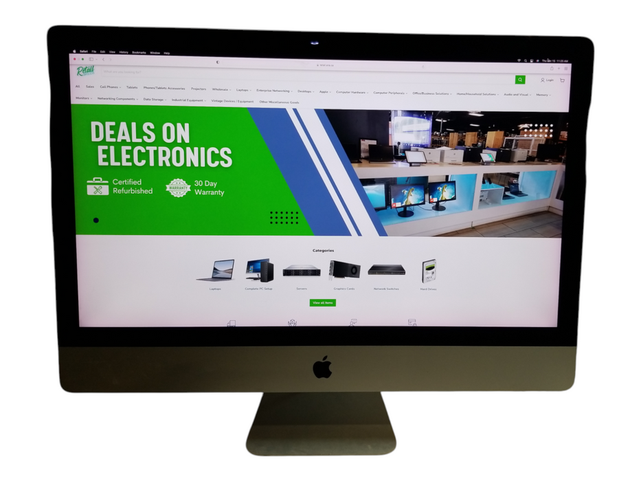 Apple iMac 27" Retina 5K 2015 i5-6600 CPU 16GB RAM - 2TB + 120GB