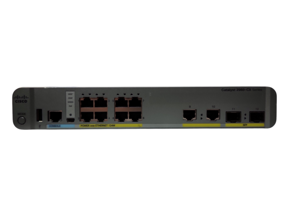 Cisco WS-C2960CX-8PC-L 8-Port GbE PoE+ 2x 1G SFP Switch