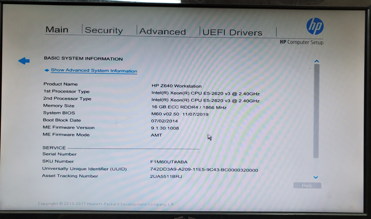 HP Z640 Workstation - 2x Xeon E5-2620 v3 16GB DDR4 W7100 - No HDD