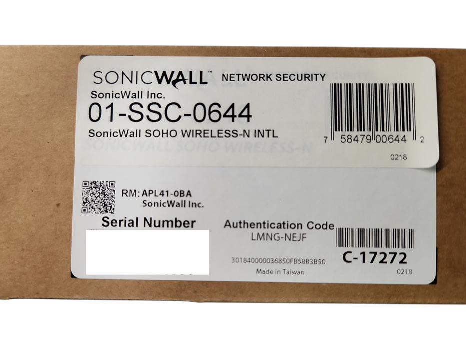 *NEW SEALED*SonicWall SOHO 5-Port Wireless-N Firewall Appliance,01-SSC-0644