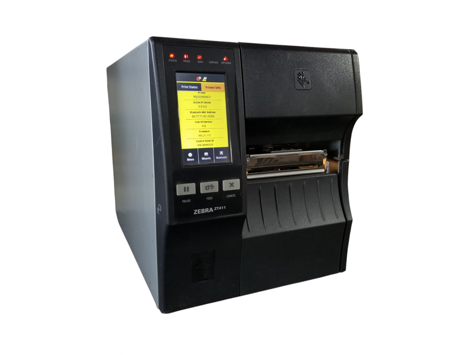 Zebra ZT411 Thermal Transfer Label Printer, Powers On-Untested Further READ