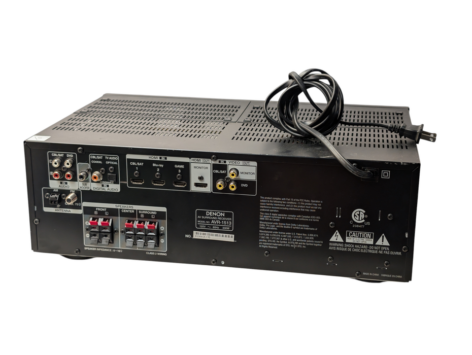 DENON AVR-1513 5.1 Channel Surround Sound HDMI Receiver  -