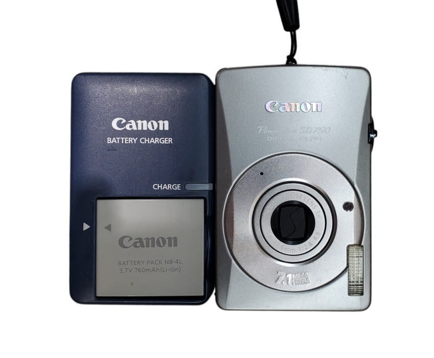 Canon PowerShot SD750 Digital ELPH 7.1MP Digital Camera w/ Battery/Charger