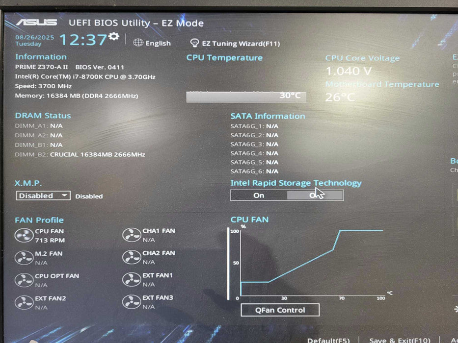 Custom PC ASUS PROME Z370-A II core i7-8700K 16GB RAM 256GB NVMe MSI GPU !