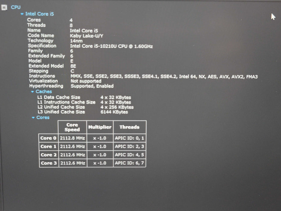Lenovo ThinkPad X1 Carbon Gen 8 i5-10210U 16GB RAM 256GB NVMe β Lap200