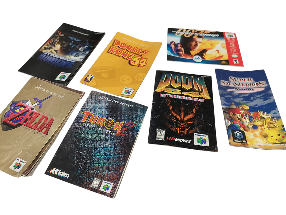 Bundle of 12 Nintendo 64 & 5 Gamecube Manauls Instruction Booklets  =