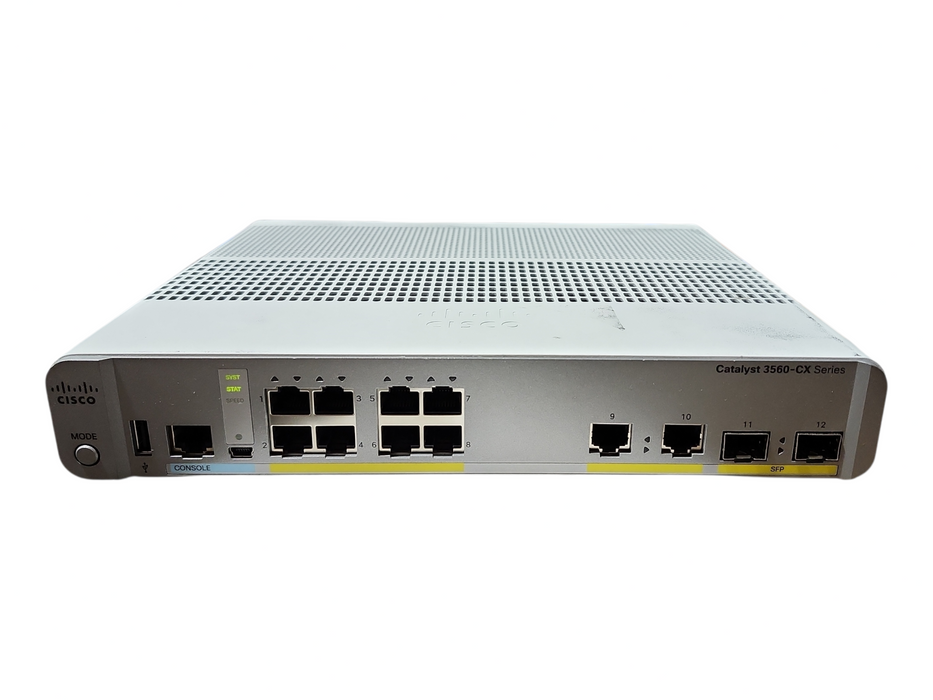 Cisco WS-C3560CX-8TC-S V04, 8-port Gigabit 2-port SFP compact Switch