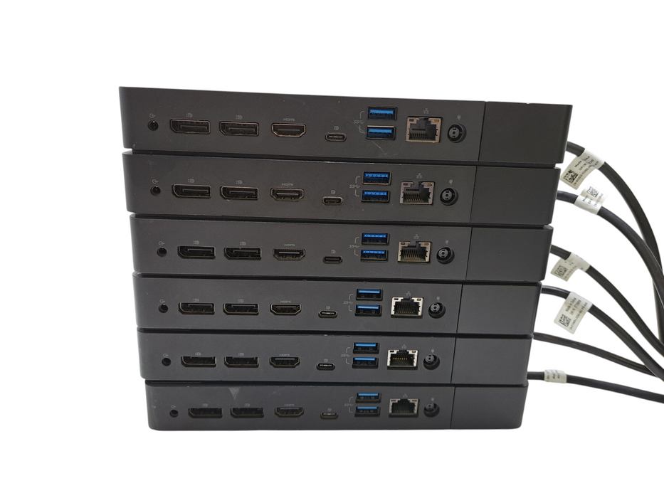 Lot of 6x Dell WD19 K20A USB-C Docking Station HDMI Dual DisplayPort LAN )