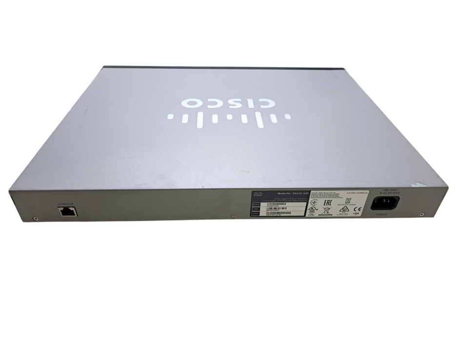 Cisco SG220-50P-K9 V02 | 50-Port Gigabit PoE Smart Plus Switch *No EARS*