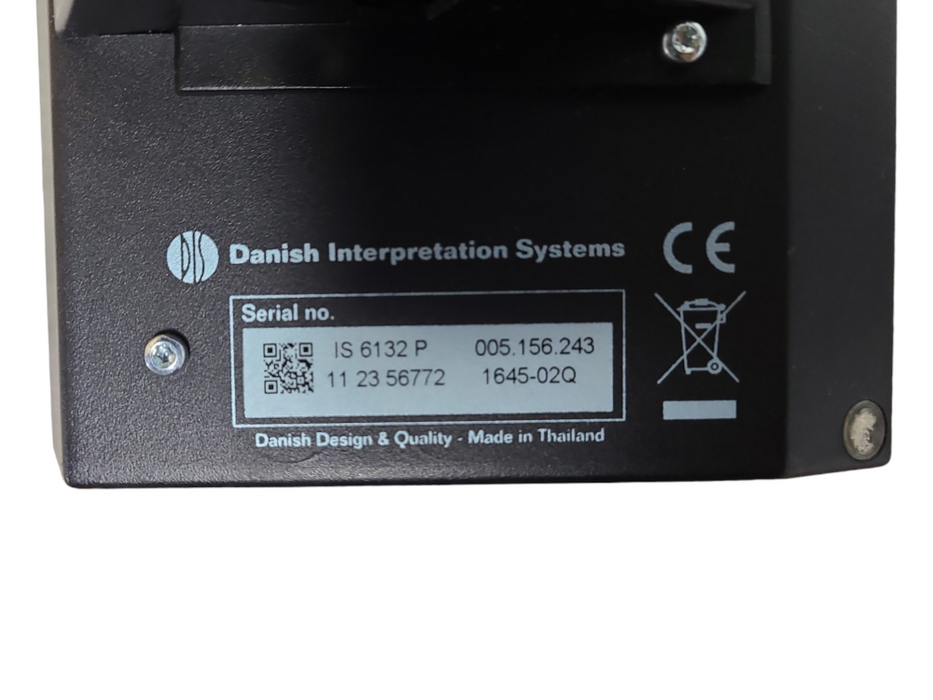 DANISH INTERPRETATION SYSTEMS IS 6132 IS6132 Interpreter Set, READ