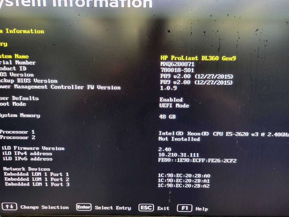 HP ProLiant DL360 Gen9 - Xeon E5-2620 v3 | 48GB RAM| NO HDD | HBA H240ar %