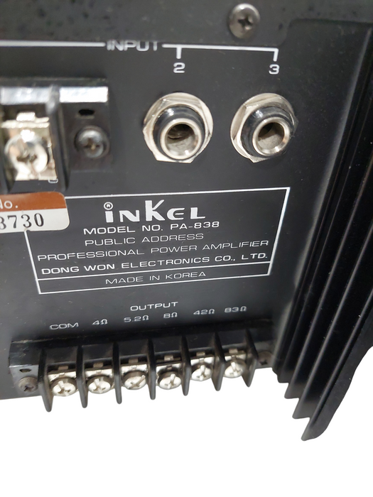 Inkel PA-838 Professional Power Amplifier Mono Block Rack Mountable  =