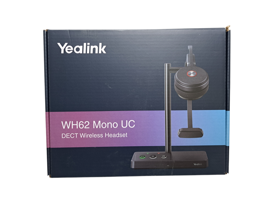 Yealink WH62 Mono UC DECT Wireless Headset Noise Cancelling Q)