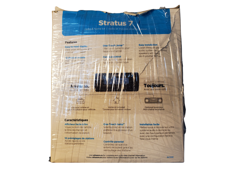 Sirius XM Satellite Radio Stratus 7 Radio & Home Kit SV7H1C - Open Box