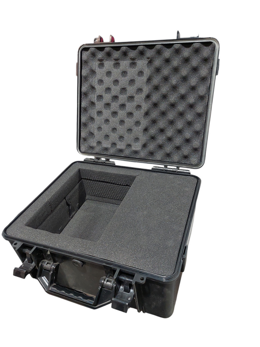 Black Empty Hard Shelled Case with Foam Insert 8"x14"x15" =