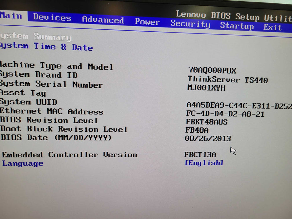 Lenovo TS440 - Xeon E3-1225 v3 | 8GB RAM | NO HDD | LSI 9240-8i RAID %