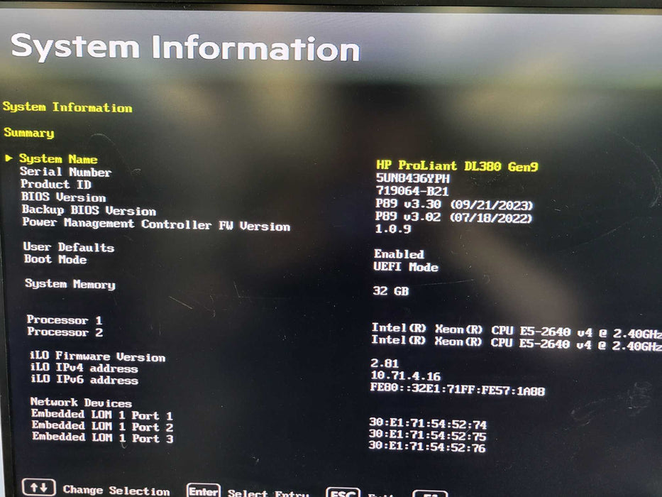 HP ProLiant DL380 Gen9 - 2x Xeon E5-2640 v4 32GB DDR NO RAID 2x 500W PSU Q%