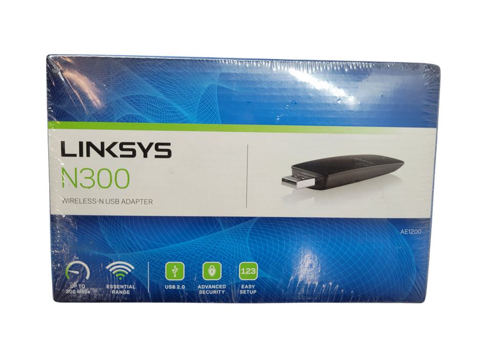 NEW Linksys N300 Wireless-N USB Adapter %