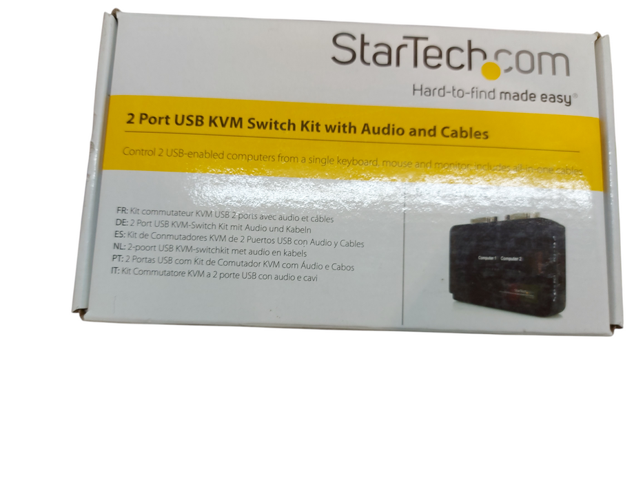2 Port Black USB KVM Switch Kit SV211KUSB with Audio and Cables