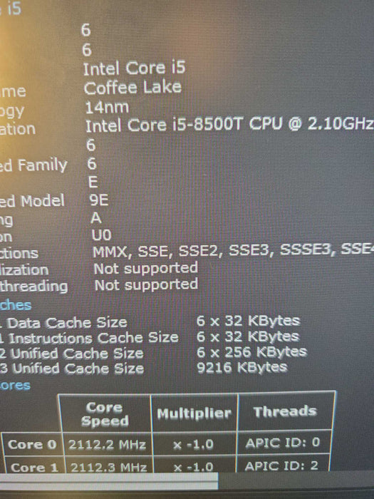 HP ProDesk 600 G4 - Core i5-8500T 16GB DDR4 256GB WIFI