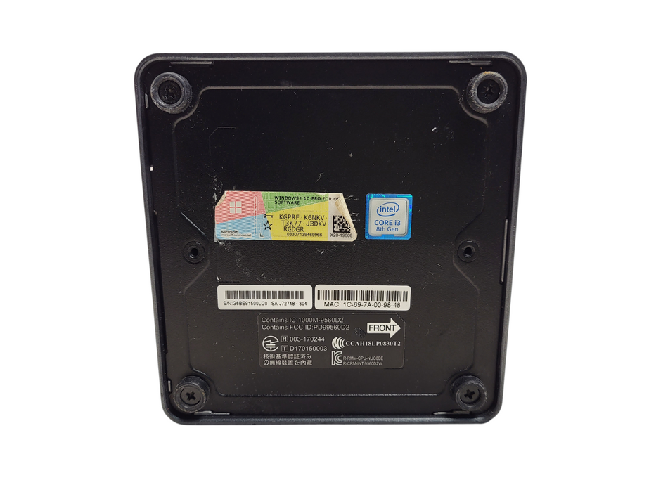 Intel NUC i3-8109U CPU 8GB RAM 256GB SSD No AC Q$