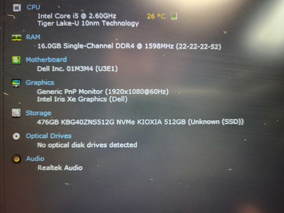 Dell Latitude 5420 Intel Core i5-1145G7 @2.40GHz, 16GB DDR4, 512GB NVMe SSD $ Lap200