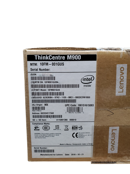 NEW - Lenovo M900 i7-6700T 128GB SSD 8GB DDR4 Q