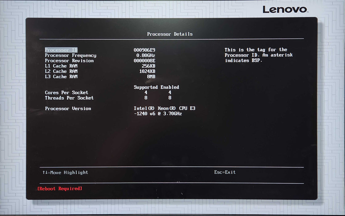 Lenovo System X3250 M6 1U 8x2.5", Xeon E3-1240 v6 3.70GHz, 8GB DDR4, No HDD