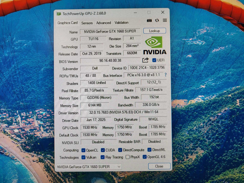 NVIDIA GeForce GTX 1660 Super Graphics Card with HDMI Output (Dell OEM) $