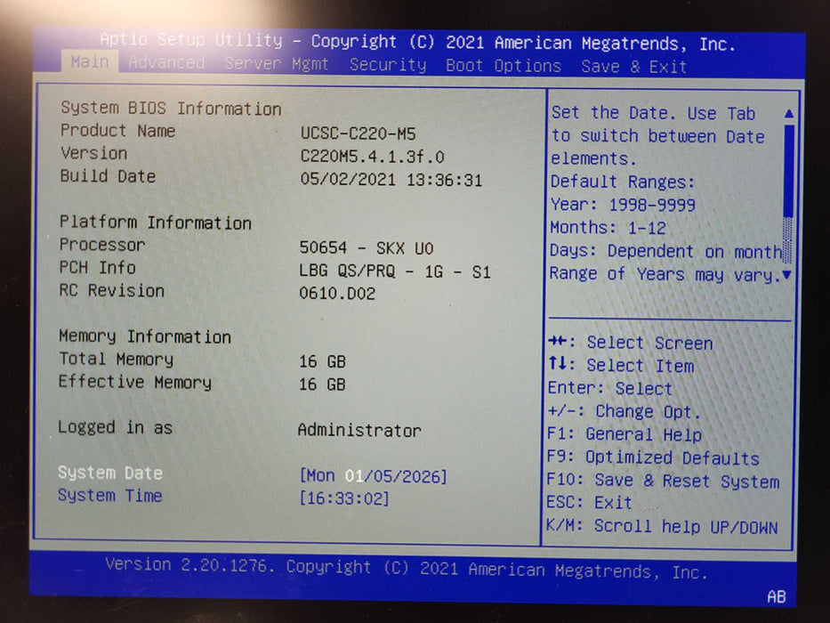 Cisco UCS C220 M5 1U 10x 2.5", Xeon Silver 4114, 16GB DDR4 No RAID $
