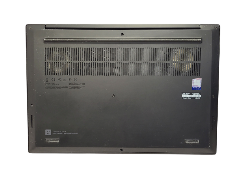 Lenovo ThinkPad P1 Gen 3 i7-10850H QUADRO T2000 4GB GPU 32GB RAM 250GB NVMe $ Lap200