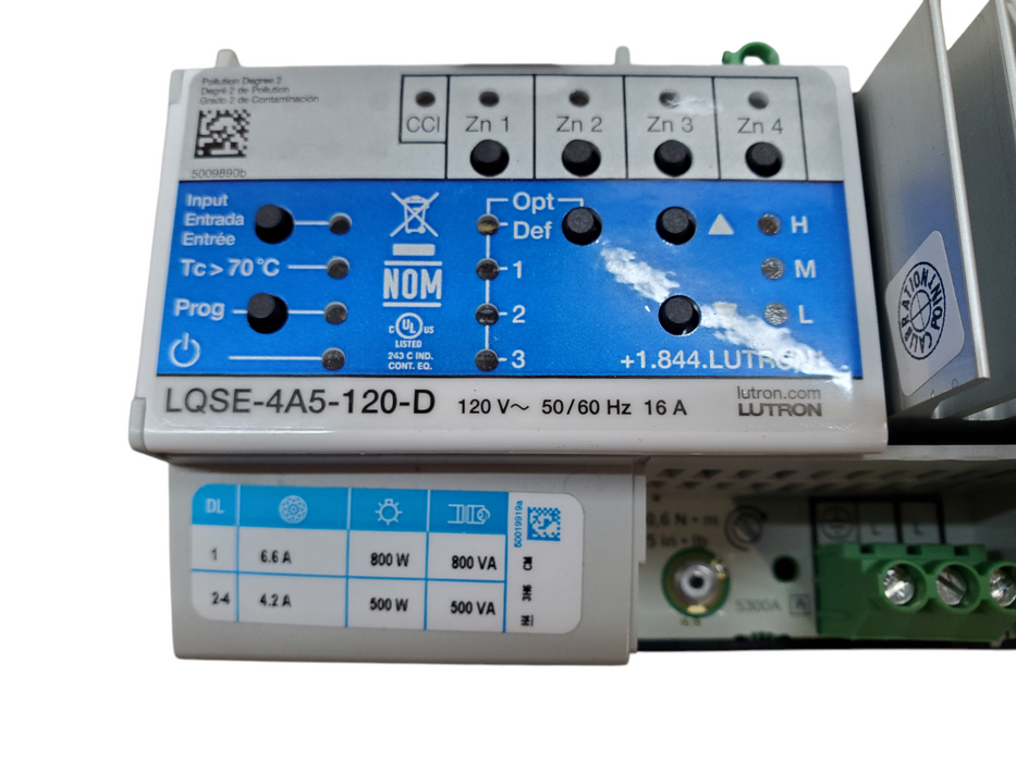 Lutron Homeworks LQSE-4A5-120-D Din Power Module *READ*