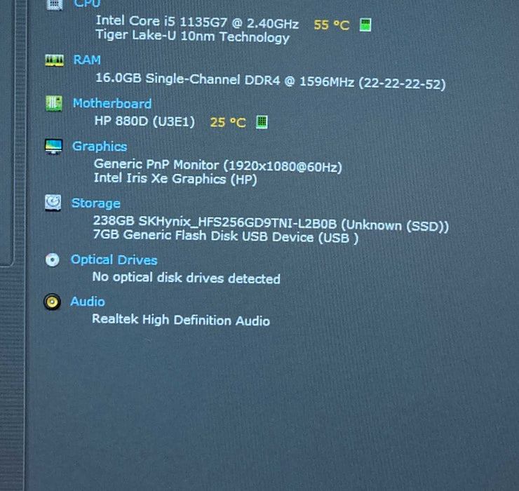 HP EliteBook 840 G8 Core i5-1135G7@2.4GHz 16GB RAM 256GB SSD READ  Lap200
