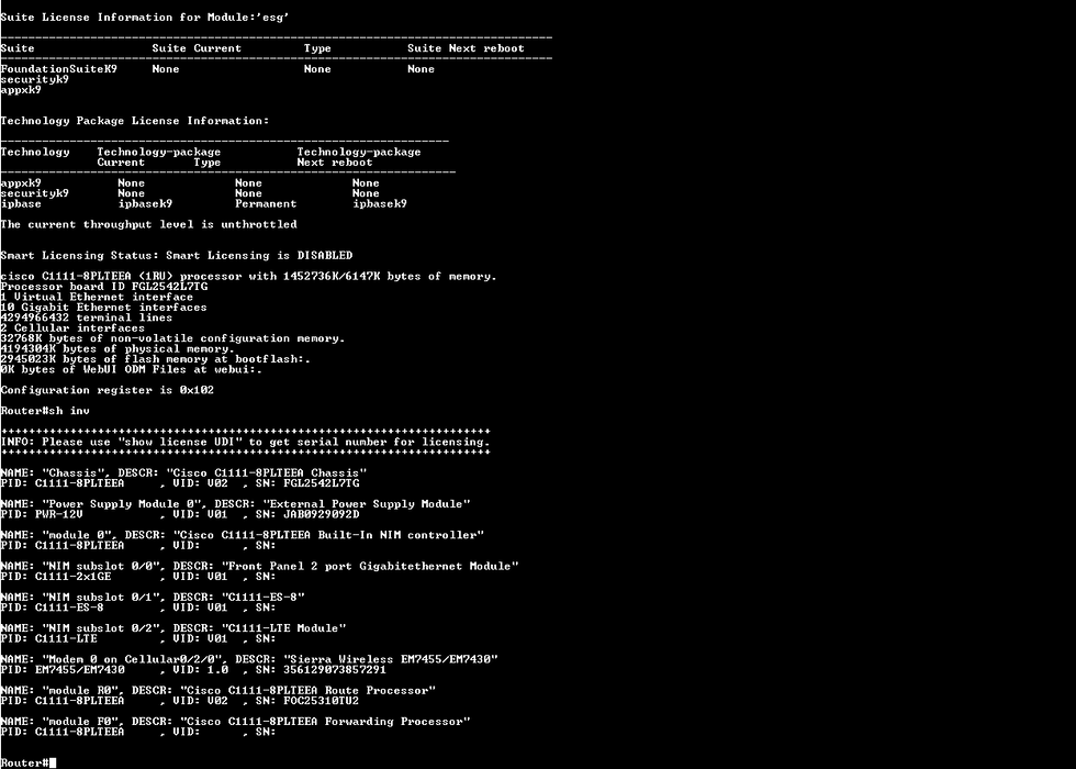 Cisco C1111-8PLTEEA V02 | 4G LTE/802.11ac Integrated Services Router )