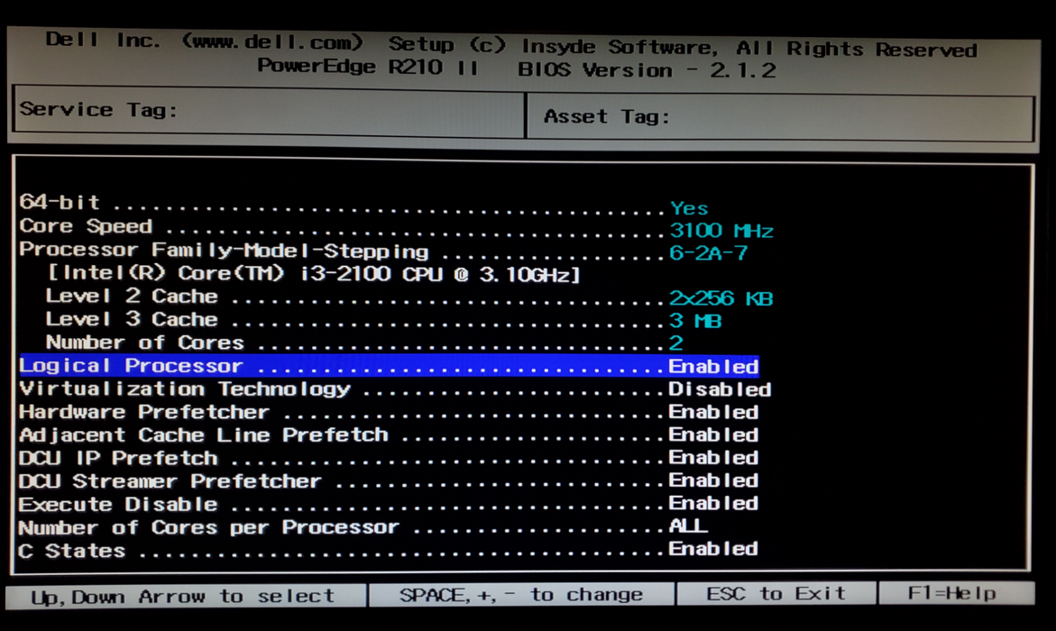 Dell PowerEdge R210 II 1x Core i3-2100 16GB DDR3- No HDD/RAID