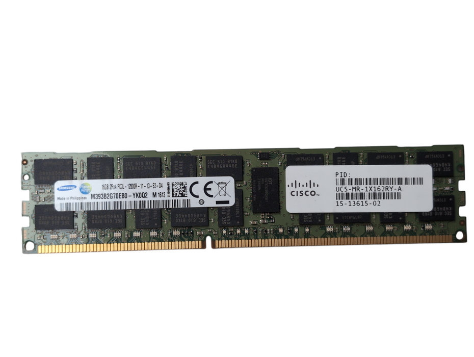 16GB DDR3 Server RAM Memory Samsung 16GB 2Rx4 PC3L-12800R-11-13-E2-D4 Q-