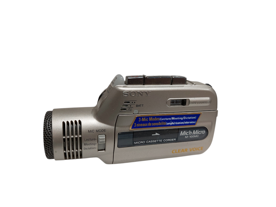 Sony Micro Cassette Corder Mic n' Micro M-100MC =
