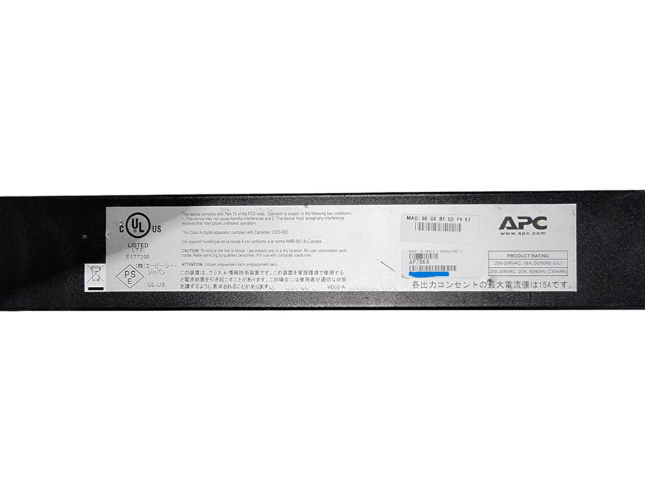 APC Metered Rack Power Distribution Unit AP7864