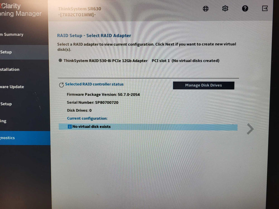 Lenovo ThinkSystem SR630 1U Silver 4110 @ 2.1GHz 16GB DDR4 530-8i 2x PSU Q$