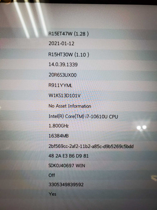 Lenovo ThinkPad L13 Yoga i7-10610U | 256GB SSD | 16GB RAM  Lap200