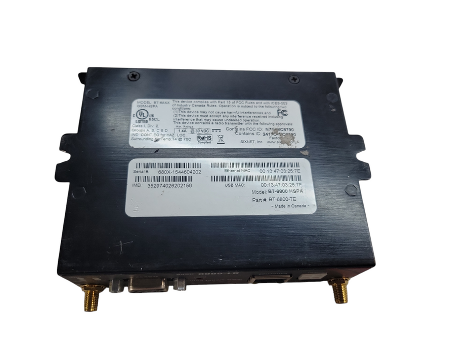 Sixnet Industrial BT-6800 HSPA SN-6800-XX Rugged HSPA Modem Rugged(READ) %