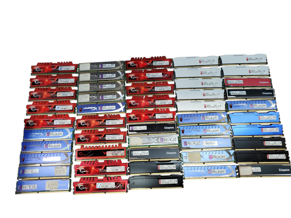 Lot of 100x, Assorted 4GB DDR3 Heat-Sink Desktop RAM