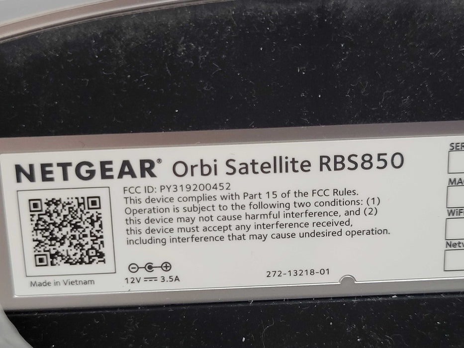 NETGEAR Orbi RBS850 Wireless Mesh Satellite WiFi 6 AX6000 _