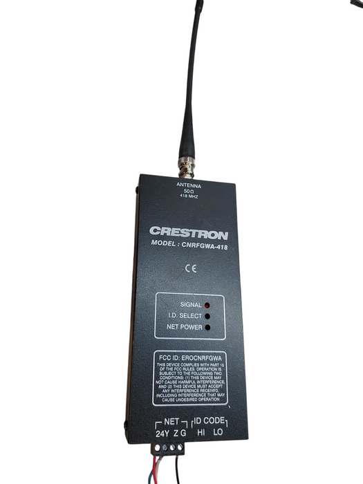 CRESTRON Wireless 418 MHz 1 Way RF Gateway CNRFGWA-418 w/ Antenna & Manual