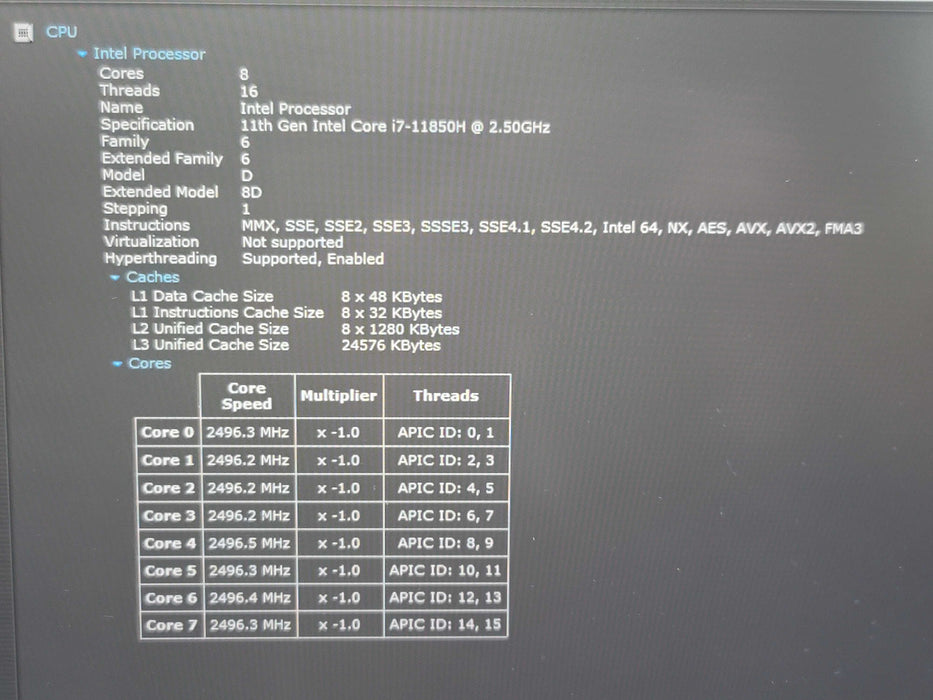 Dell Latitude 5421 i7-11850H 16GB DDR4 MX450 256GB SSD  β Lap200