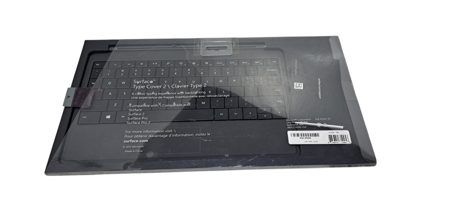 Microsoft Surface Touch Cover Keyboard - Model 1515 - Black Pro 1/Pro 2