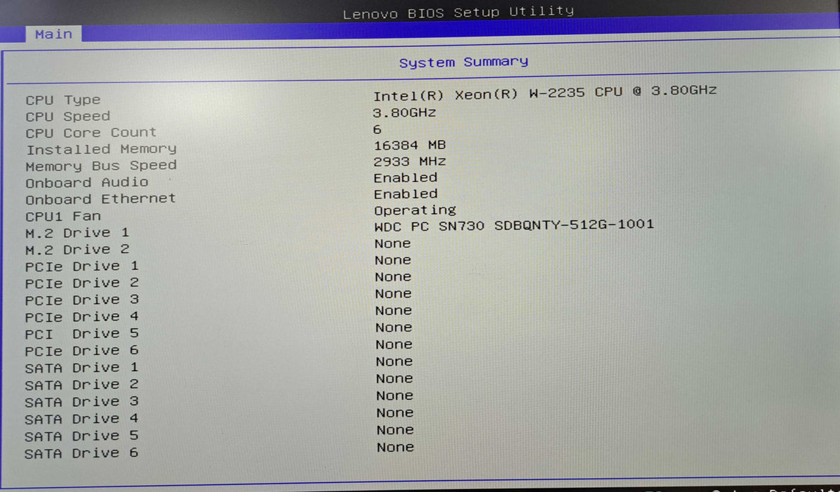 Lenovo ThinkStation P520 Xeon W-2235 @3.8GHz, 16GB RAM, Quadro P600, 512GB )